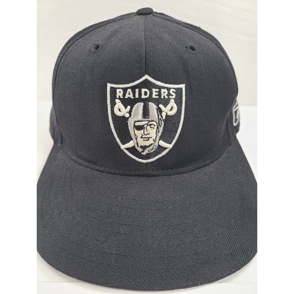 Oakland Raiders Reebok NFL Fitted Hat 7 3/4 Wool On Field Football Sportswear